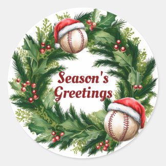 Santa Cap Baseball individuell anpassbar Runder Aufkleber