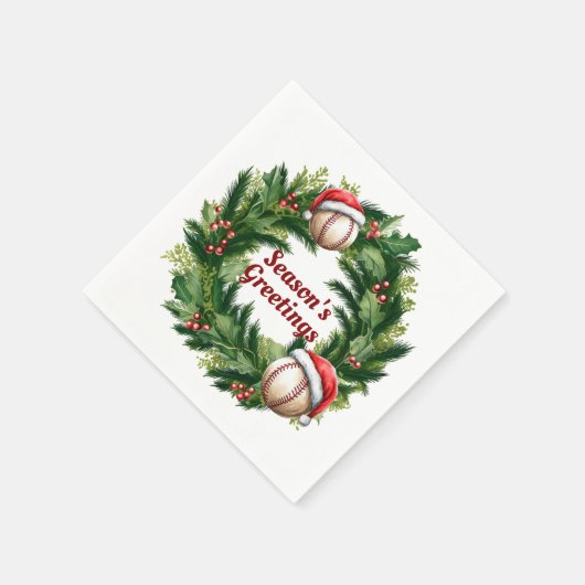 Santa Cap Baseball individuell anpassbar Serviette (Ecke)