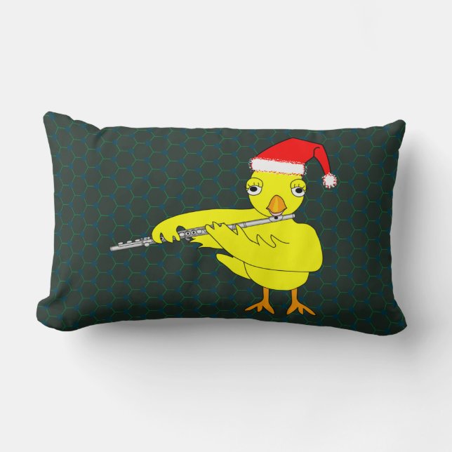 Santa Cap Flute Chick Lendenkissen (Vorderseite)