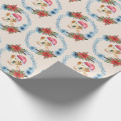 Santa Cap Gelbe Labrador Holiday Geschenkpapier (Ecke)