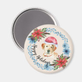 Santa Cap Gelbe Labrador Individuell gestalteter U Magnet (Vorderseite/Rückseite)