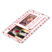 Santa Cap Gemustert Weihnachten Magnet (Linke Seite)