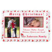 Santa Cap Gemustert Weihnachten Magnet (Horizontal)