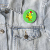 Santa Cap Saxophone Chick Button (Beispiel)