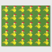 Santa Cap Trumpet Chick Geschenkpapier (Flach)