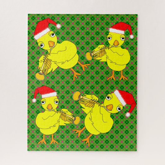 Santa Cap Trumpet Chick Puzzle (Vertikal)