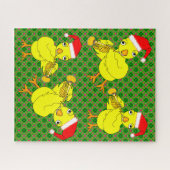 Santa Cap Trumpet Chick Puzzle (Horizontal)