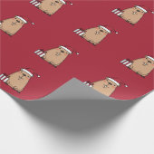 Santa Capybara Geschenkpapier (Ecke)