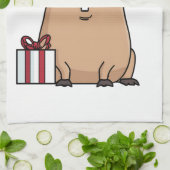 Santa Capybara Geschirrtuch (Gefaltet)