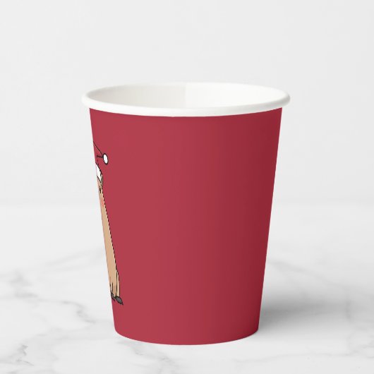 Santa Capybara Pappbecher (Links)