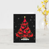 Santa Cardinal Bird Christmas Tree Christmas Light Karte (Gelbe Blume)