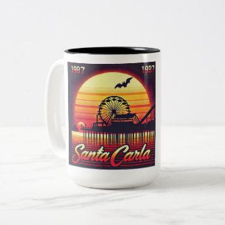 Santa Carla 1987 Retro-Design Zweifarbige Tasse