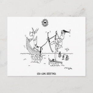 Santa Cartoon 6193 Feiertagspostkarte