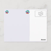 Santa Cartoon Boston Terrier Postkarte (Rückseite)