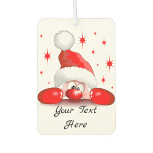 Santa Cartoon Niedlich Peeking Character © Bluedar Autolufterfrischer