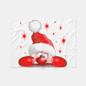 Santa Cartoon Niedlich Peeking Character © Bluedar Fleecedecke (Vorderseite (Horizontal))