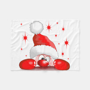 Santa Cartoon Niedlich Peeking Character © Bluedar Fleecedecke