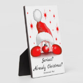 Santa Cartoon Niedlich Peeking Character © Bluedar Fotoplatte (Seite)