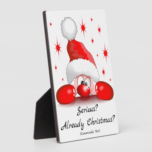 Santa Cartoon Niedlich Peeking Character © Bluedar Fotoplatte (Seite)