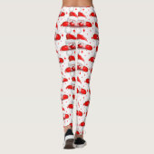 Santa Cartoon Niedlich Peeking Character © Bluedar Leggings (Rückseite)