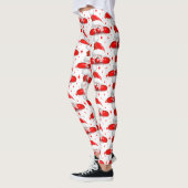 Santa Cartoon Niedlich Peeking Character © Bluedar Leggings (Links)