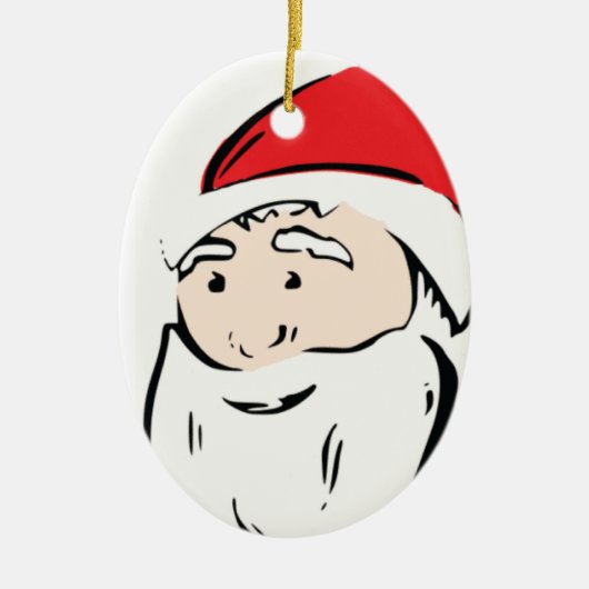 Santa Cartoon Ornament (Vorne)