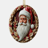 Santa Carved Look Keramik Ornament (Rechts)