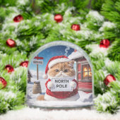 Santa Cat am Nordpol oder Fotos Ihrer Katze Schneekugeln (Weihnachten)