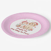 Santa Cat and Dog Friends Pappteller (Schrägansicht)