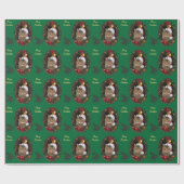 Santa Cat (benutzerdefinierbar) Geschenkpapier (Flach)