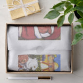 SANTA CAT CHRISTMAS TISSUPAPIER SEIDENPAPIER (Geschenk)