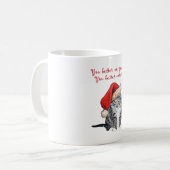 Santa Cat - Du solltest besser nicht ausgehen! Kaffeetasse (Vorderseite Links)