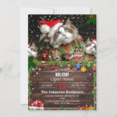 Santa Cat Einladung (Vorderseite)