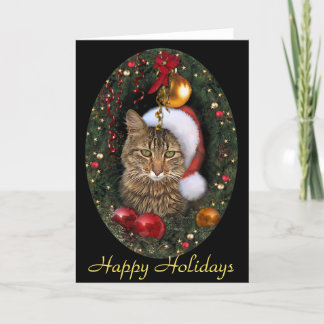 Santa Cat Feiertagskarte