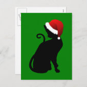 Santa Cat Feiertagspostkarte (Vorne/Hinten)