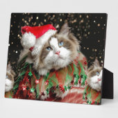 Santa Cat Fotoplatte (Seite)