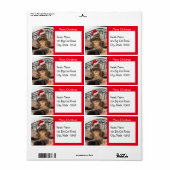 Santa Cat Frohe Weihnachtsmarken (Vorne)