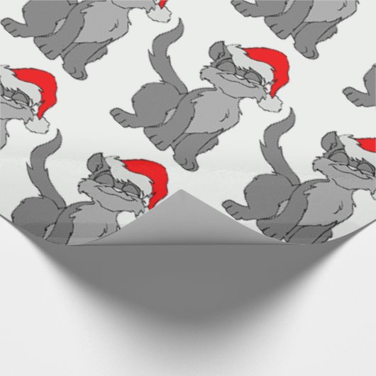 SANTA CAT GESCHENKPAPIER (Ecke)