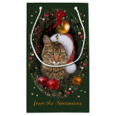 Santa Cat Geschenktasche Kleine Geschenktüte (Rückseite)