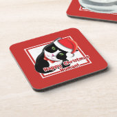 Santa Cat Getränkeuntersetzer (Linke Seite)