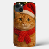 Santa Cat iPhone 13 Case (Rückseite)
