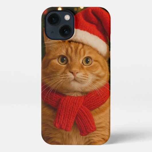 Santa Cat iPhone 13 Case iPhone Hülle (Rückseite)
