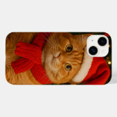 Santa Cat iPhone 14 Hülle (Rückseite (Horizontal))
