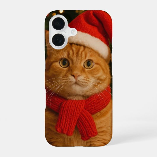 Santa Cat iPhone 16 Case iPhone 16 Hülle (Rückseite)