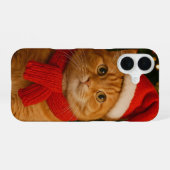 Santa Cat iPhone 16 Hülle (Rückseite (Horizontal))