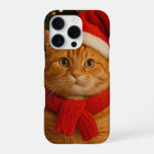 Santa Cat iPhone 16 Pro Case Hülle (Rückseite)