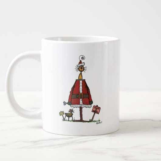 Santa Cat Jumbo-Tasse (Links)