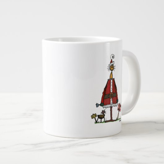 Santa Cat Jumbo-Tasse (Vorderseite Rechts)
