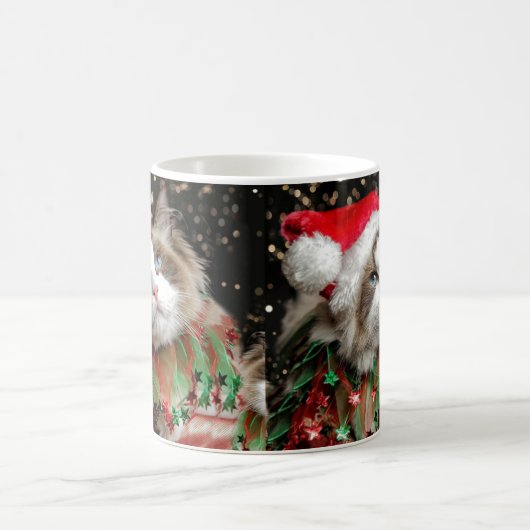 Santa Cat Kaffeetasse (Mittel)