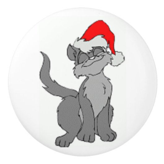 SANTA CAT KERAMIKKNAUF (Vorderseite)